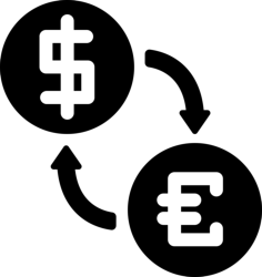 Dollar Euro Money Exchange Contour Svg Vector, Free Vectors File